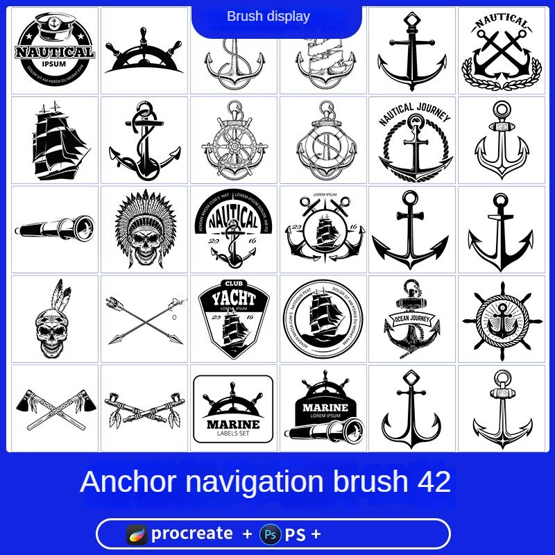 Anchor Outline SVG, Nautical SVG, Marine SVG, Boat Anchor Ou