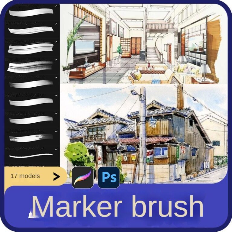 procreate brushes Photoshop brushes markers graffiti hand-drawn art ...