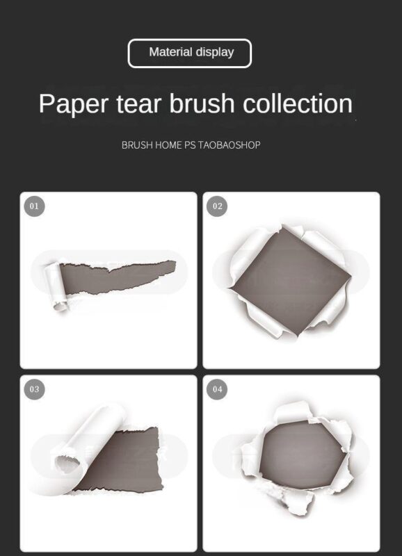 procreate brushes Photoshop brushes paper holes paper tear tearing ...