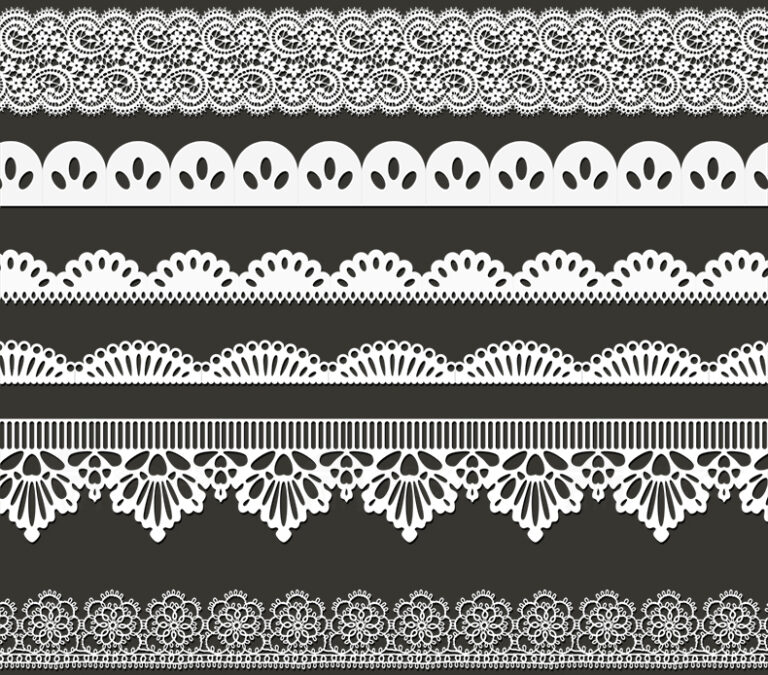 Lace procreate brushes Photoshop openwork lace floral fabric wedding ...