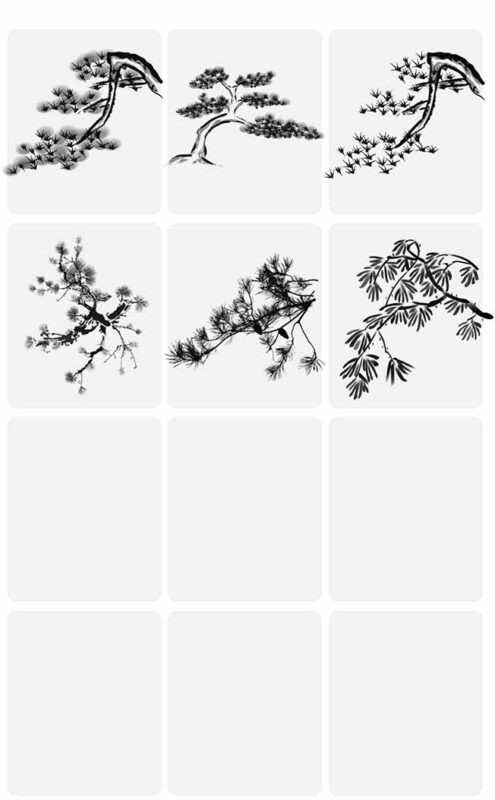 Procreate Brushes Photoshop Brushes Traditional Classical Pine Ink ...