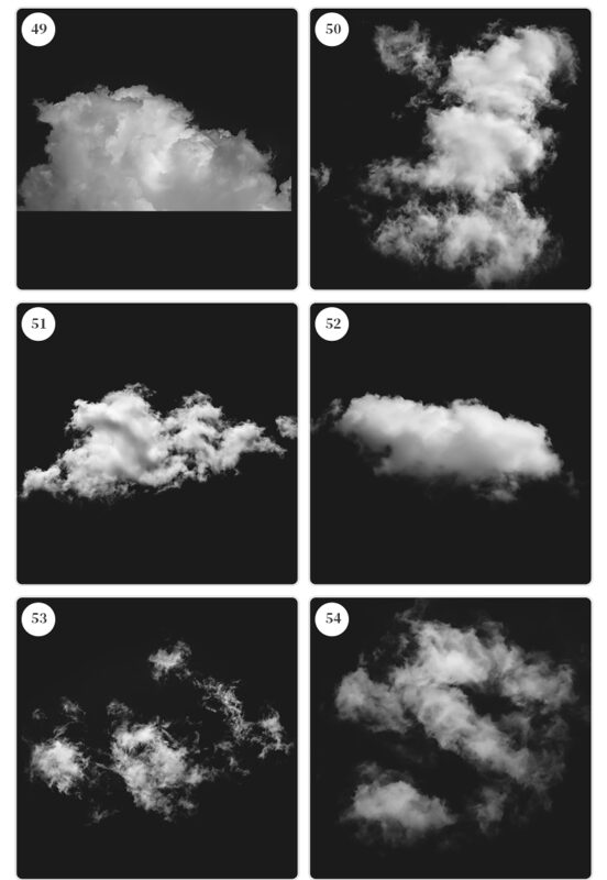 blue sky white clouds procreate brush photoshop clouds realistic clouds ...