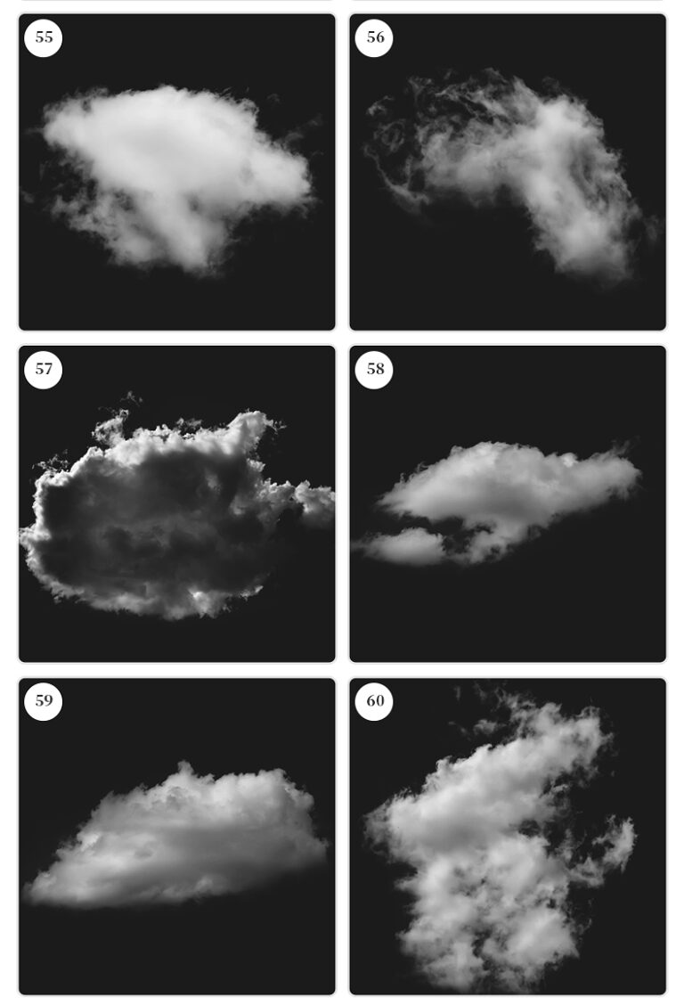 blue sky white clouds procreate brush photoshop clouds realistic clouds ...