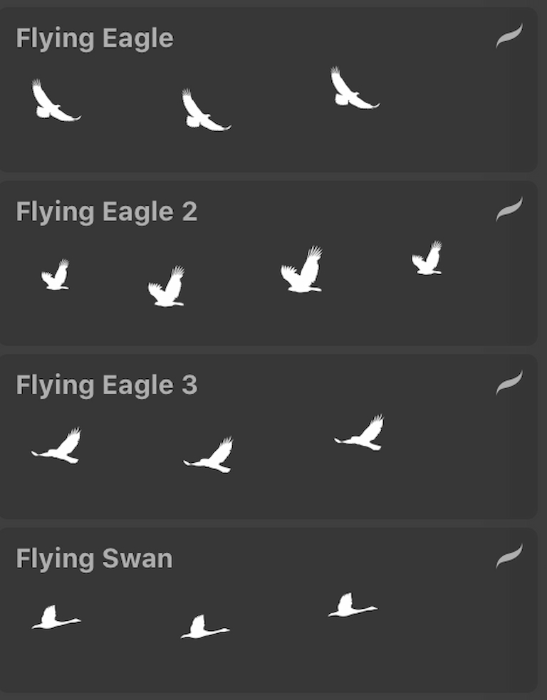 Procreate飞鸟图章笔刷